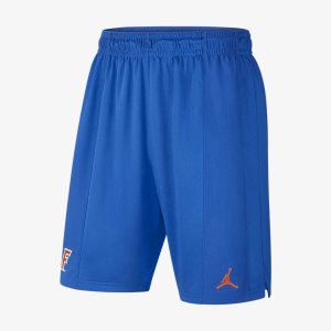 Men's Nike Air Jordan College (Florida) Shorts Royal / Royal / Orange | CBLEVRM-73