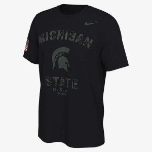 Men's Nike Air Jordan College (Oklahoma) T Shirts Black | OCMUXYI-36