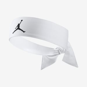 Men's Nike Air Jordan Dri-FIT Jumpman Headband White / Black | ZIUKNFV-68