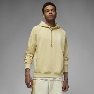 Men's Nike Air Jordan Dri-FIT Zion Hoodie Gold | HJMPARV-82