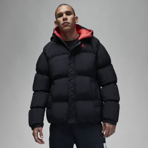 Men's Nike Air Jordan Essential Puffers Black / Red / Red | CKWGNYV-60