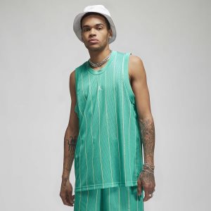Men's Nike Air Jordan Essentials Jersey Turquoise | HNPZRLF-82