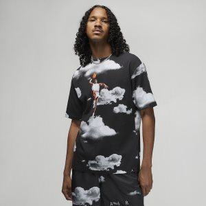 Men's Nike Air Jordan Essentials T Shirts Black | BAOYWST-32
