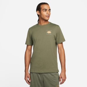 Men's Nike Air Jordan Flight Essentials T Shirts Olive / Deep Yellow / Deep Yellow | KNGOXSZ-04