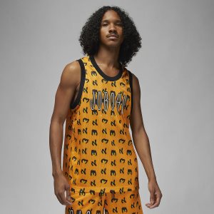 Men's Nike Air Jordan Flight MVP Jersey Gold | KEIODXU-09