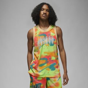 Men's Nike Air Jordan Flight MVP Jersey Black | YQDZFXA-76
