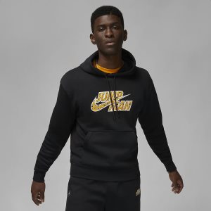 Men's Nike Air Jordan Flight MVP Jumpman Pullover Black | SMXYVIN-41