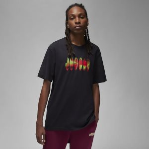 Men's Nike Air Jordan Flight MVP T Shirts Black / Gold | URSKMQN-20