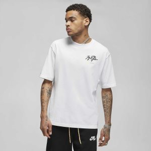 Men's Nike Air Jordan Jumpman '85 T Shirts White / Black | OEZKCMI-45