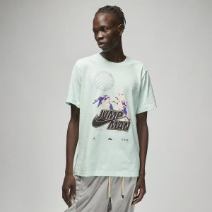 Men's Nike Air Jordan Jumpman T Shirts Mint | FKHRBIJ-59