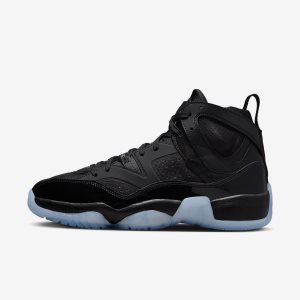 Men's Nike Air Jordan Jumpman Two Trey Lifestyle Shoes Black / Black / White / Red | TBLDCWR-43