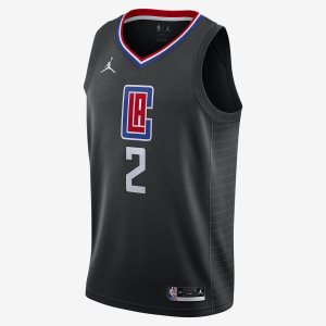 Men's Nike Air Jordan Kawhi Leonard Clippers Statement Edition 2020 Jersey Black / Red / Blue | CWTGZQL-75