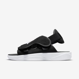 Men's Nike Air Jordan LS Slides Black / White / Red | MILFKWE-98