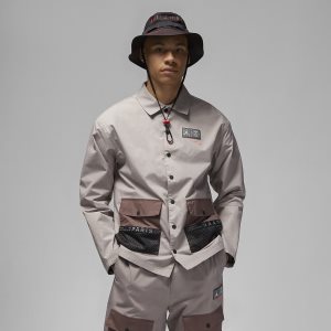 Men's Nike Air Jordan Paris Saint-Germain Jackets Black / Light Red | GUTBHDF-60