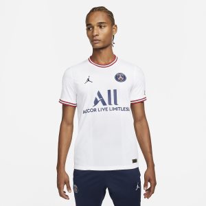 Men's Nike Air Jordan Paris Saint-Germain 2022/23 Match Fourth Jersey White / Navy | SDVUZHN-10