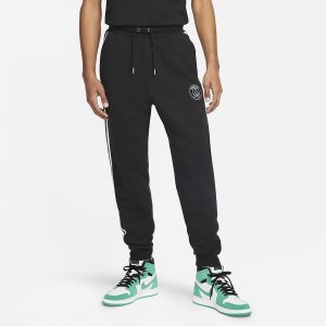 Men's Nike Air Jordan Paris Saint-Germain Pants Black | ZYQJMSF-04