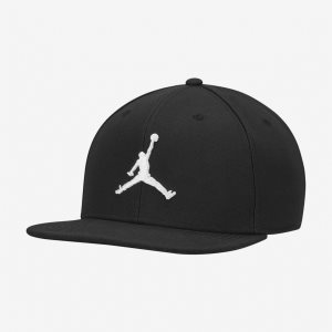 Men's Nike Air Jordan Pro Jumpman Hats Black / Black / Black / White | AWPNDYT-51