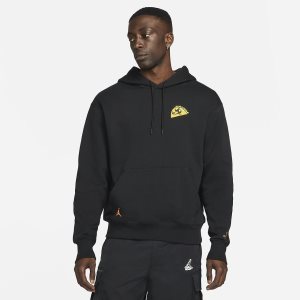Men's Nike Air Jordan Tatum Taco Jay Hoodie Black | EYNQCST-14