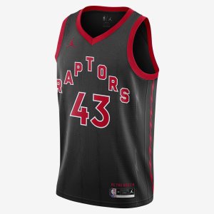 Men's Nike Air Jordan Toronto Raptors Statement Edition 2020 Jersey Black / Red | AQRUOES-74