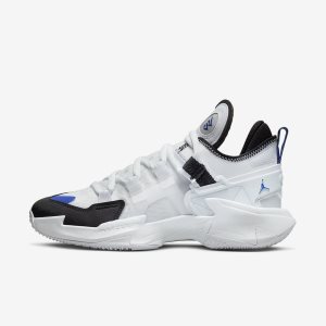 Men's Nike Air Jordan Why Not .5 Basketball Shoes White / Black / Blue | HRQDJPK-63