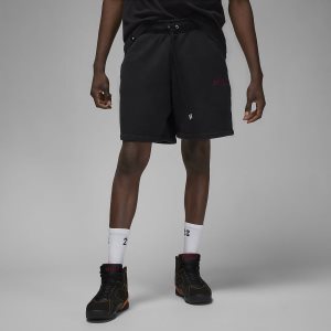 Men's Nike Air Jordan Wordmark Shorts Black / Red | KNHEAOF-18