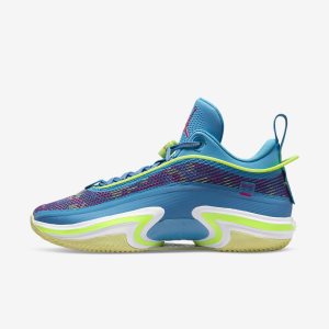Men's Nike Air Jordan XXXVI Low Luka PF Basketball Shoes Blue / Purple / Pink / Green | IBVGTRF-92