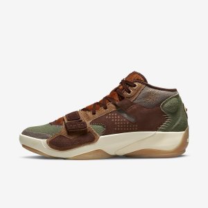 Men's Nike Air Jordan Zion 2 Basketball Shoes Brown | NJPYGFX-48