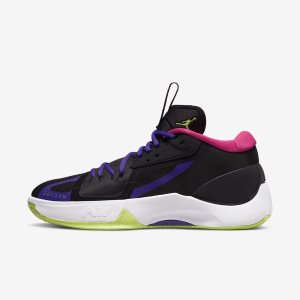 Men's Nike Air Jordan Zoom Separate Basketball Shoes Black / Purple / Pink | ICLHQRW-39