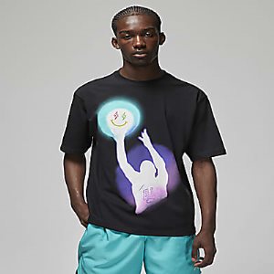 Men's Nike Air Jordan x J Balvin T Shirts Black | NYRWMUB-96