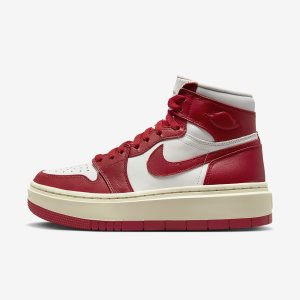 Women's Nike Air Jordan 1 Elevate High Lifestyle Shoes White / Red | MEWCFVT-24