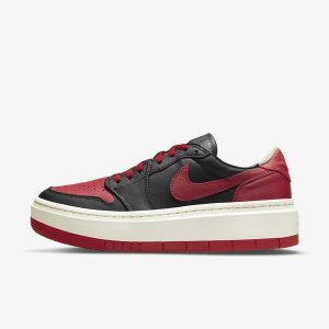 Women's Nike Air Jordan 1 Elevate Low SE Lifestyle Shoes Black / Red | UMXTRNS-13