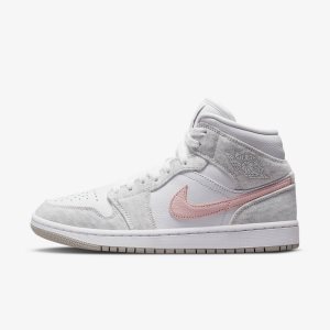 Women's Nike Air Jordan 1 Mid SE Lifestyle Shoes White | FKRGJSO-72