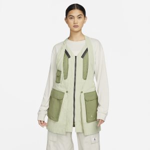 Women's Nike Air Jordan 23 Engineered Vest Olive / Grey | WNYUTSO-16