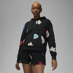 Women's Nike Air Jordan Artist Series by Mia Lee Hoodie Black | CYWTLRA-90