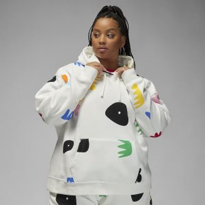 Women's Nike Air Jordan Artist Series by Mia Lee Hoodie Black | OHNDWPJ-54