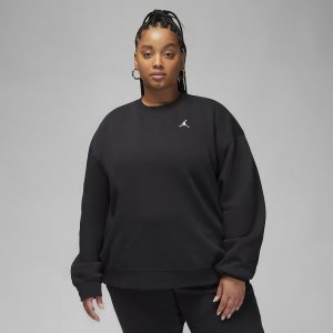 Women's Nike Air Jordan Brooklyn Sweaters Black / White | TXNFQOI-16