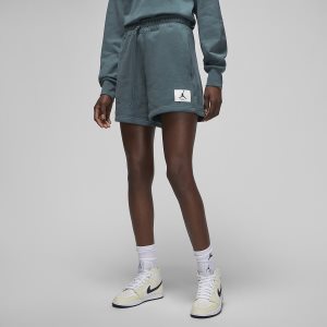 Women's Nike Air Jordan Essentials Shorts Grey Green | QVDCRNU-65