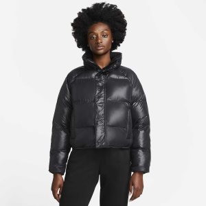 Women's Nike Air Jordan Flight Puffers Black | BQYULMN-62