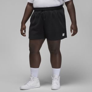 Women's Nike Air Jordan Flight Shorts Black | BSFHCYV-98