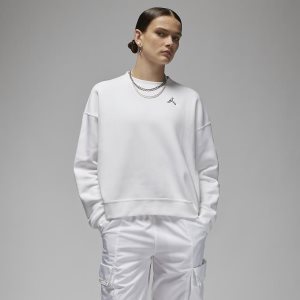 Women's Nike Air Jordan Flight Sweaters White / White | GQIZHJP-43