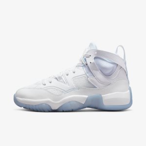 Women's Nike Air Jordan Jumpman Two Trey Lifestyle Shoes White / Blue | IKBQFHV-01