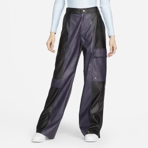 Women's Nike Air Jordan New Classics 2.0 Pants Black / Purple | KBUDMZV-78