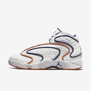 Women's Nike Air Jordan OG Lifestyle Shoes Navy / White / Green | TULERXP-12