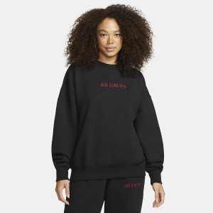 Women's Nike Air Jordan Sweatshirt Black / Red | JWFLXGI-24